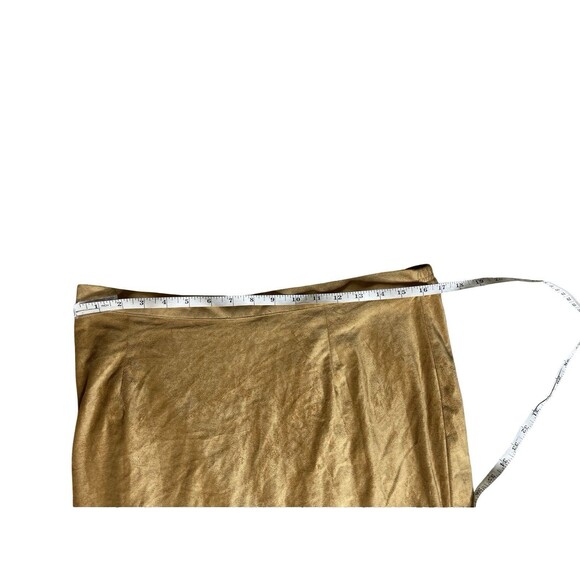 Vintage Avenue Suede Long  Skirt Fall Cut out detail Women size 14 / 16 - Picture 4 of 9